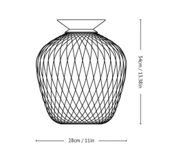 Plafonnier, Blown SW5, transparent, noir, LED, Ø28cm, H34cm - AndTradition