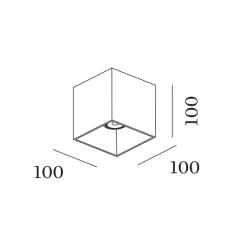 Plafonnier, Box 1.0, noir, IP65, LED, 3000K, 610lm, L10cm, H10cm - Wever&Ducré