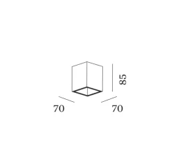 Plafonnier, Box Mini 1.0 LED, champagne, LED, 3000K, 470lm, L7cm, H8,5cm - Wever&Ducré