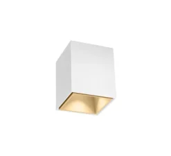 Plafonnier & Spot*Wever&Ducré Plafonnier, Box Mini 1.0 LED, , LED, 2700K, 440lm, L7cm, H8,5cm - blanc, champagne