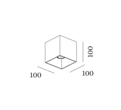 Plafonnier, Box outdoor 1.0, bronze, IP65, LED, dim, 3000K, 700 lm, L10cm, H10cm - Wever&Ducré