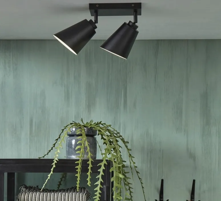 Plafonnier & Spot*It's about Romi Plafonnier, Bremen, , Ø35cm, H24cm - noir