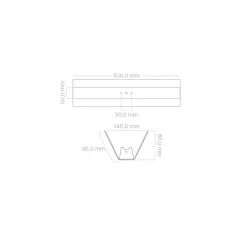 Plafonnier & Spot*Zangra Plafonnier, Bridget, , L50cm, H8cm - blanc