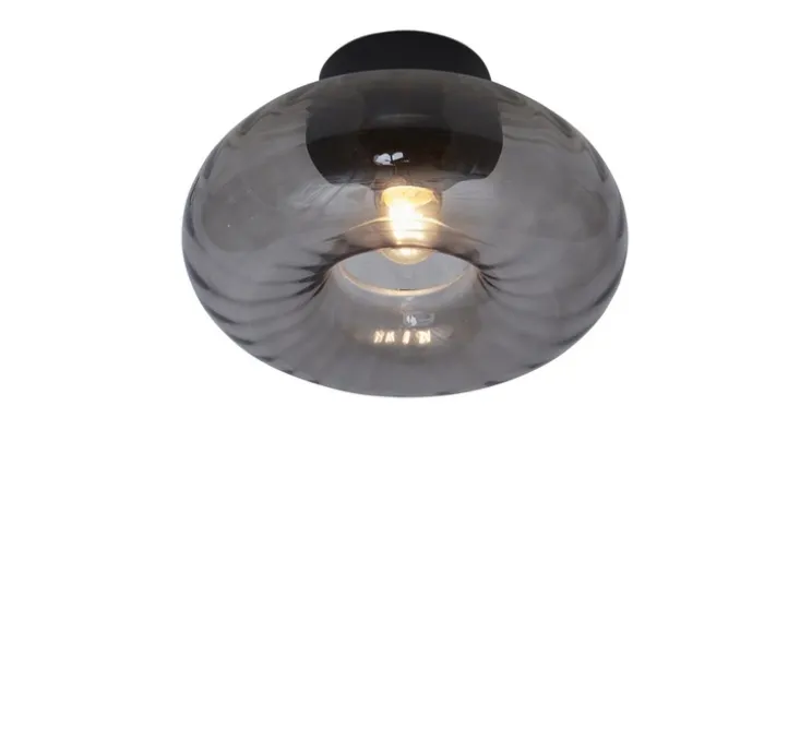 Plafonnier, Brussels, gris anthracite, noir, Ø28cm, H28cm - It's about Romi