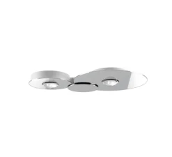 Plafonnier & Spot*Lodes Plafonnier, Bugia Double, , LED, dim, 2700K, 2640 lm, L52,5cm, H5,4cm - chrome