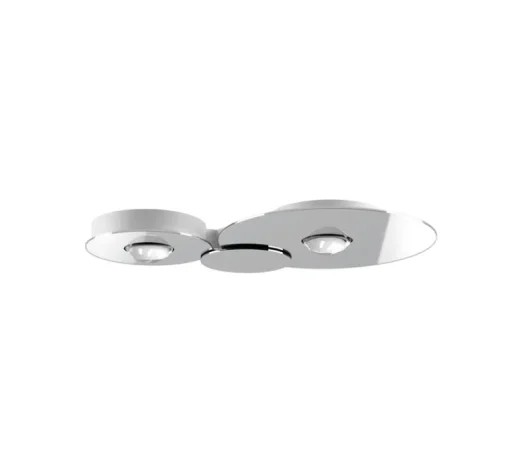 Plafonnier & Spot*Lodes Plafonnier, Bugia Double, , LED, dim, 2700K, 2640 lm, L52,5cm, H5,4cm - chrome
