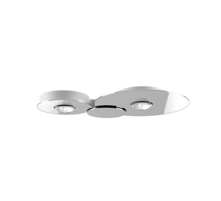 Plafonnier & Spot*Lodes Plafonnier, Bugia Double, , LED, dim, 2700K, 2640 lm, L52,5cm, H5,4cm - chrome