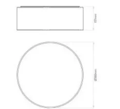 Plafonnier, Cambria 380, tissu beige mastic, Ø38cm, H13,7cm - Astro Lighting