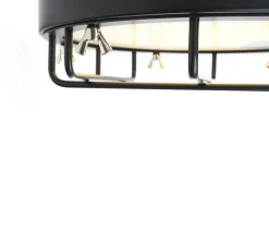 Plafonnier, Cantiere, noir, LED, 3000K, 3950lm, L51cm, H20,5cm - Zava