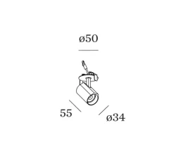 Plafonnier & Spot*Wever&Ducré Plafonnier, Ceno 1.0, , LED, 2700K, 440lm, Ø5cm, H8cm - Wever & Ducré or