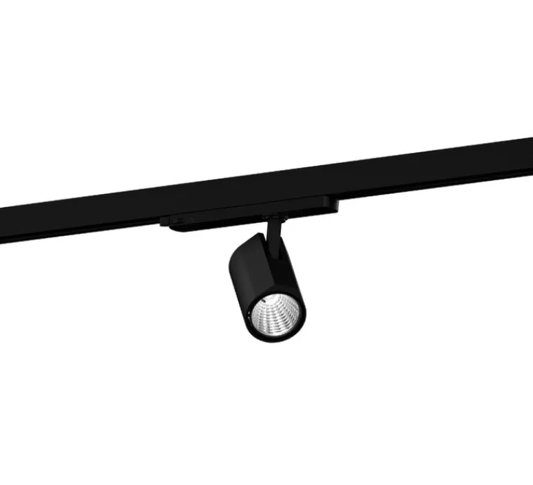 Plafonnier & Spot*Wever&Ducré Plafonnier, Ceno Fort on track 1.0, , LED, 3000K, 2810 lm, Ø7,2cm, H11,2cm - noir mat