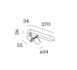 Plafonnier, Ceno Surface 2.0, blanc, LED, 3000K, 1050lm, L27cm, H8,1cm - Wever & Ducré
