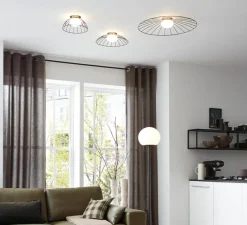 Plafonnier & Spot*Wever&Ducré Plafonnier, Clock 3.0, , LED, 2700K, 650lm, Ø65,4cm, H9,2cm - noir