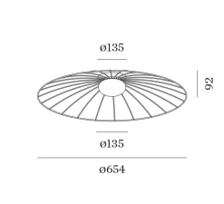 Plafonnier & Spot*Wever&Ducré Plafonnier, Clock 3.0, , LED, 2700K, 650lm, Ø65,4cm, H9,2cm - noir