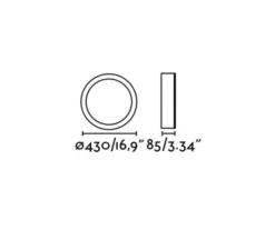 Plafonnier, COCOTTE, blanc, LED, 3000K, 1300lm, Ø43cm, H8,5cm - Faro