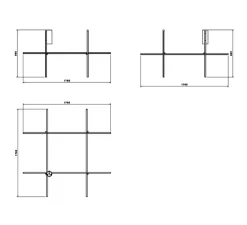 Plafonnier & Spot*Flos Plafonnier, Coordinates Ceiling 4, , LED, 2700K, 8830lm, Ø176,2cm, H95cm - champagne