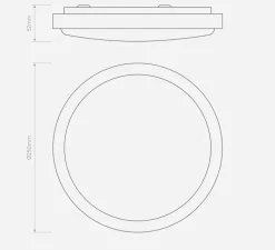 Plafonnier & Spot*Astro Plafonnier, Denia, , IP44, Ø25cm, H5,2cm - chrome poli