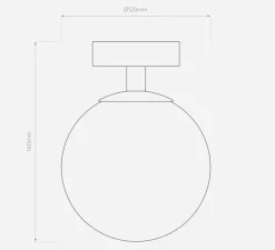 Plafonnier & Spot*Astro Plafonnier, Denver, , IP44, Ø12cm, H16cm - chrome poli