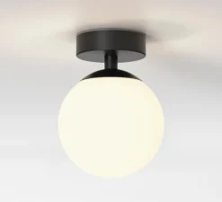 Plafonnier & Spot*Astro Plafonnier, Denver, , IP44, Ø12cm, H16cm - noir