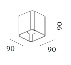 Plafonnier & Spot*Wever&Ducré Plafonnier, Docus 1.0 LED, , LED, 1800-2850K, 375 lm, Ø9cm, H9,2cm - noir mat