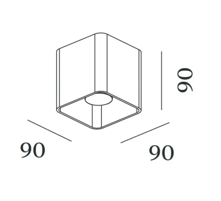 Plafonnier & Spot*Wever&Ducré Plafonnier, Docus 1.0 LED, , LED, 1800-2850K, 375 lm, Ø9cm, H9,2cm - noir mat