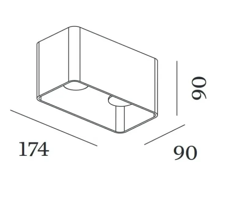 Plafonnier, Docus 2.0 LED, noir mat, LED, 2700K, 1270 lm, L17,4cm, H9cm - Wever&Ducré
