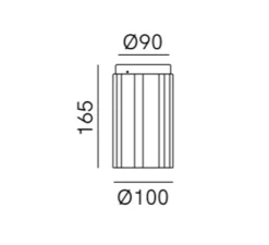 Plafonnier & Spot*Il Fanale Plafonnier, Dune 299.06.OSC, , Ø10cm, H16,5cm- laiton bruni et céramique