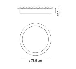 Plafonnier & Spot*Vibia Plafonnier, Duo Petra 4873, , LED, dim, 2700K, 3959 lm, Ø78,5cm, H12,5cm - blanc