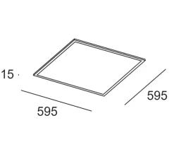 Plafonnier, Ecofit Plus, blanc, IP40, LED, 3000K, 3350 lm, Ø59,5cm, H1,5cm - LEDS C4