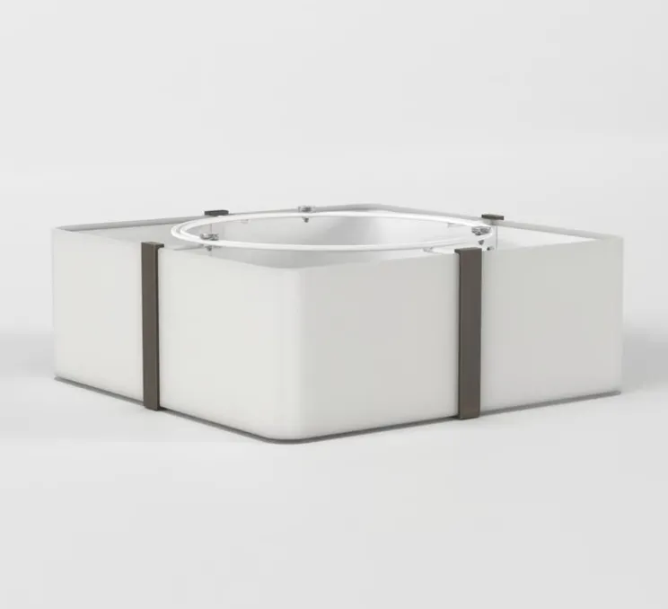 Plafonnier, Elba Square 350, blanc, Ø35cm, H13cm - Astro