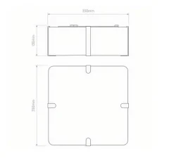 Plafonnier, Elba Square 350, blanc, Ø35cm, H13cm - Astro