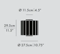 Plafonnier & Spot*A-N-D Plafonnier encastrable, Column 300, , LED, 2700K, 711 lm, Ø27,5cm, H29,5cm - ambre