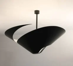 Plafonnier, Escargot 85, noir, Ø93cm, H60cm - Serge Mouille
