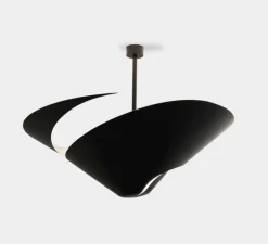 Plafonnier, Escargot 85, noir, Ø93cm, H60cm - Serge Mouille