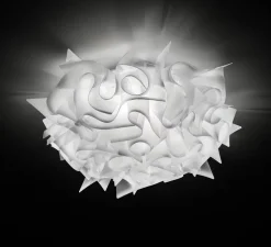 Plafonnier et/ou applique murale, Veli Small, blanc opal, Ø32cm, H15cm - Slamp