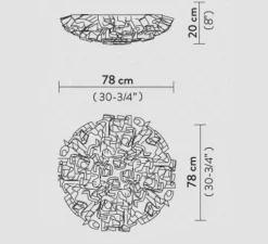 Plafonnier et/ou applique murale, Veli Large, blanc opal, Ø78cm, H20cm - Slamp