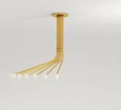 Plafonnier & Spot*Atelier Areti Plafonnier, Fan 566, , L153cm, H120cm - laiton brossé