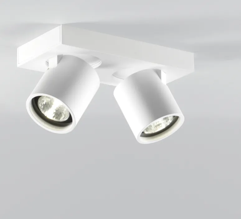 Plafonnier & Spot*Light Point Plafonnier, Focus 2, , LED, 3000K, 1080lm, L20cm, H9cm - blanc