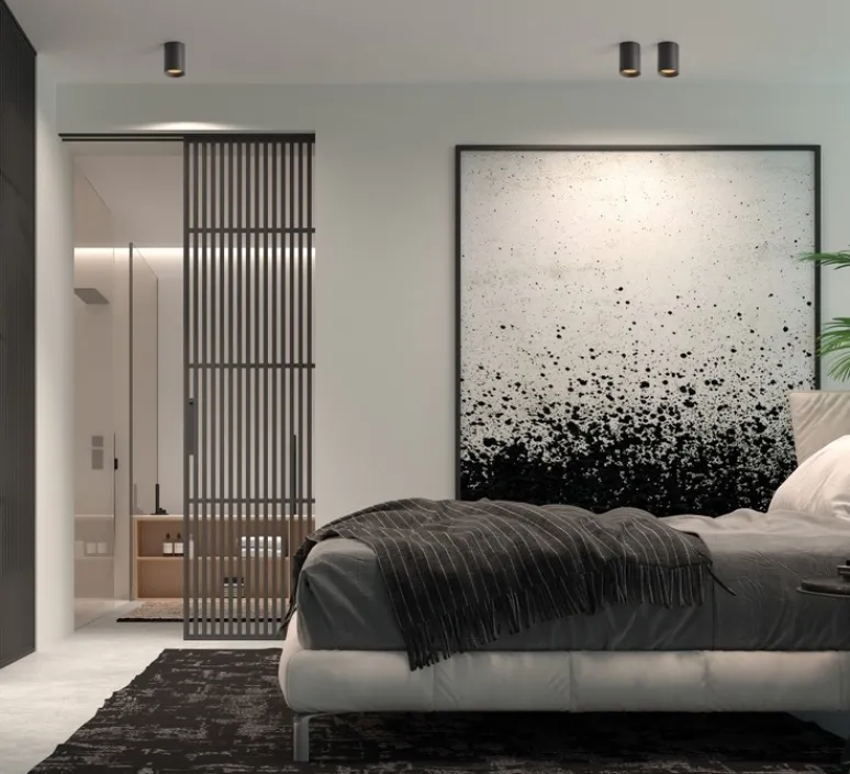 Plafonnier & Spot*MDC Plafonnier, Galileo S, , IP44, Ø6cm, H8,5cm - noir mat