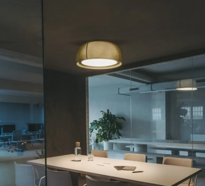 Plafonnier & Spot*LEDS C4 Plafonnier, Gong, , LED, dim, 2700K, 1464 lm, Ø61,2cm, H24,8cm - vert