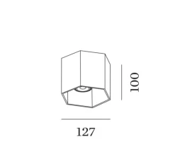 Plafonnier & Spot*Wever&Ducré Plafonnier, Hexo 1.0 PAR16, , Ø12,7cm, H10cm - Wever-Ducre bronze