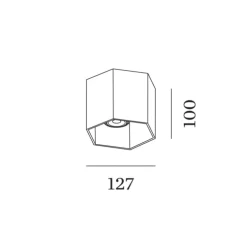 Plafonnier, Hexo 1.0 PAR16, noir, Ø12,7cm, H10cm - Wever-Ducre