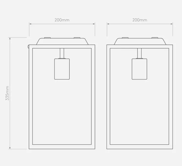 Plafonnier, Homefield, noir texturé, IP23, L20cm, H33,5cm - Astro
