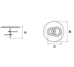Plafonnier & Spot*Icone Plafonnier, Hula Hoop S2, , LED, dim, 2700-3000K, 7295 lm, Ø66cm, H40cm - Blanc, laiton