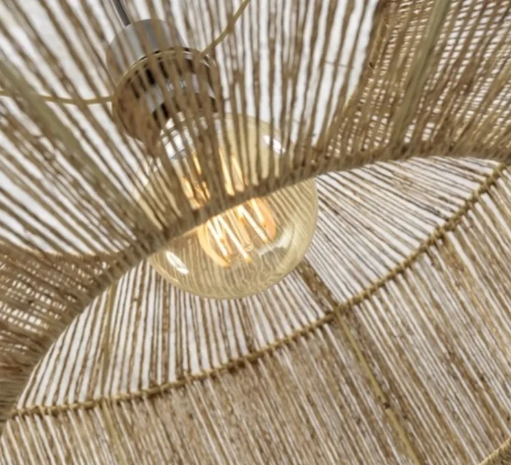Plafonnier, Iguazu L, naturel, Ø60cm, H25cm - Good&Mojo