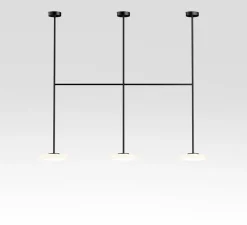 Plafonnier, Ihana, opale et noir, LED, 2700K, 3x1019lm, L168cm, H150cm - Marset