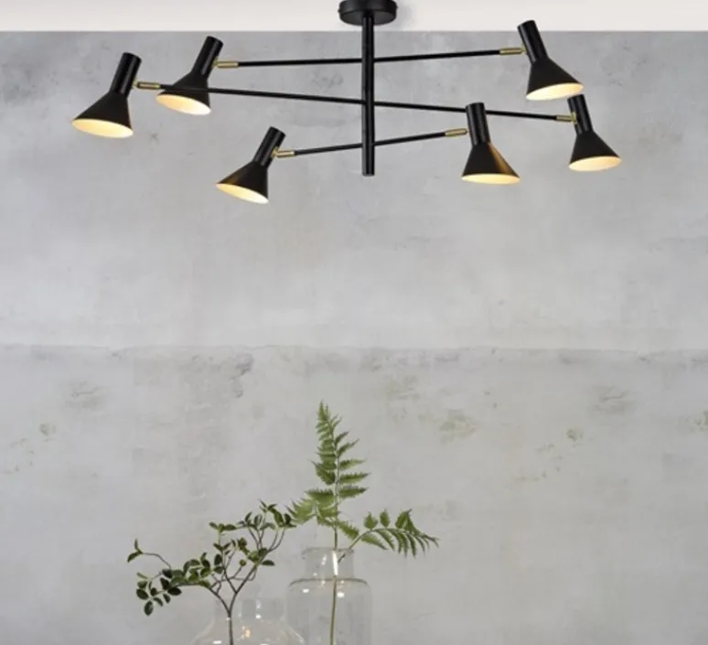 Plafonnier & Spot*Good&Mojo Plafonnier, Izmir 3, , Ø124cm, H39cm - noir