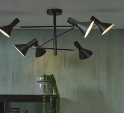 Plafonnier & Spot*Good&Mojo Plafonnier, Izmir 3, , Ø124cm, H39cm - noir