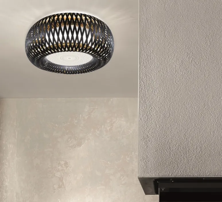 Plafonnier & Spot*Slamp Plafonnier, Kalatos, , Ø63cm, H30cm - noir et or