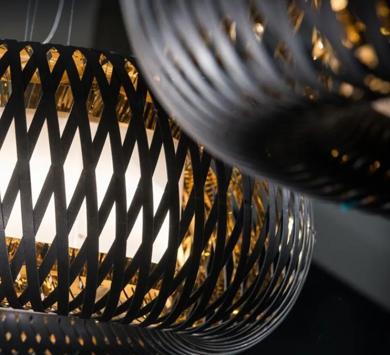 Plafonnier & Spot*Slamp Plafonnier, Kalatos, , Ø63cm, H30cm - noir et or